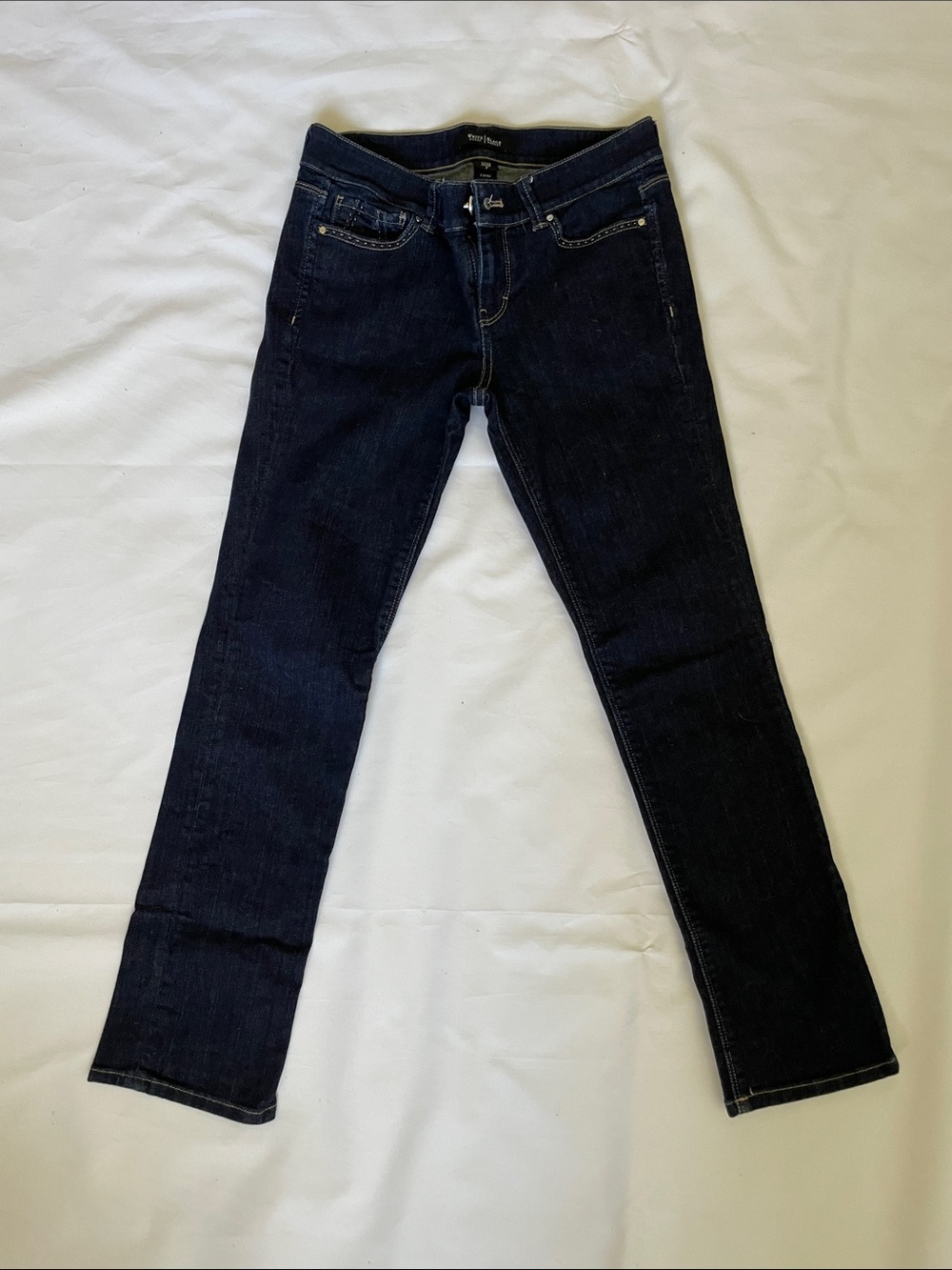 WHBM Dark Indigo Women’s Slim Straight Capri Jeans